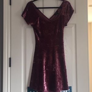 Burgundy Velvet Dress